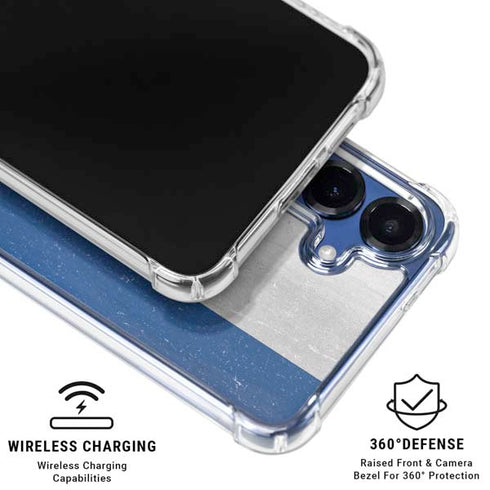 Honduras Flag Distressed Galaxy S25 Clear Case